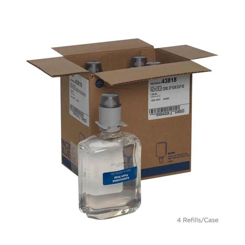 Pacific Blue Ultra™ Hand Soap Foam 1200 mL Unscented Fragrance Free Clear Antimicrobial 4800/Case