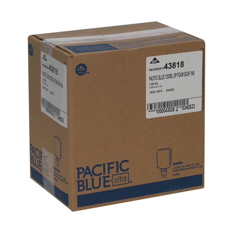 Pacific Blue Ultra™ Hand Soap Foam 1200 mL Unscented Fragrance Free Clear Antimicrobial 4800/Case