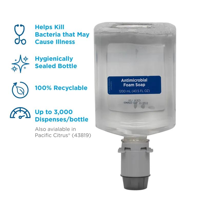 Pacific Blue Ultra™ Hand Soap Foam 1200 mL Unscented Fragrance Free Clear Antimicrobial 4800/Case