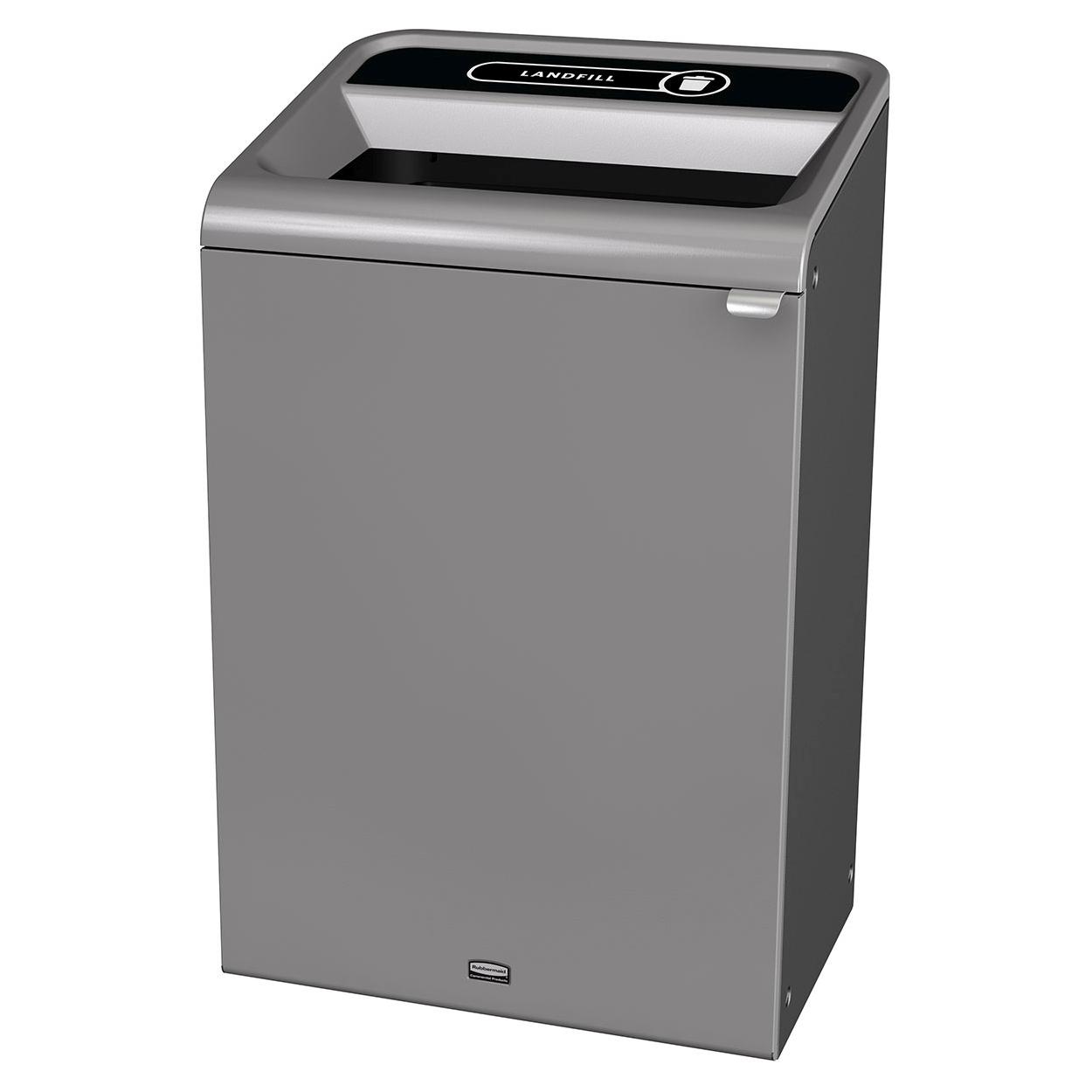 Configure™ Landfill 1-Stream Trash Can 24.05X19.50X37.97 IN 33 GAL Gray Metal 1/Each