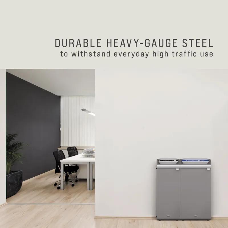 Configure™ Landfill 1-Stream Trash Can 24.05X19.50X37.97 IN 33 GAL Gray Metal 1/Each