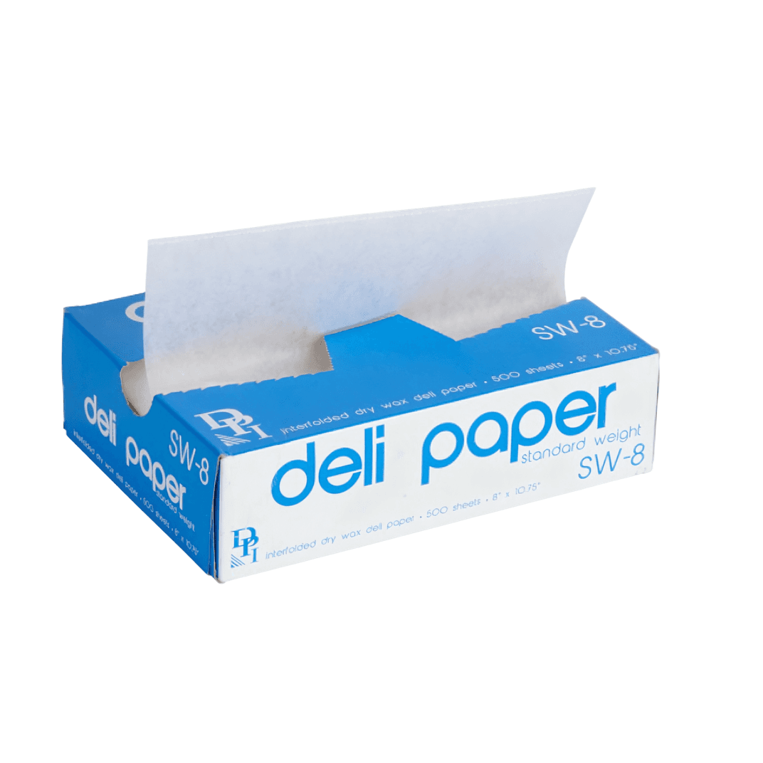 Deli Sheet 8X10.75 IN Dry Wax Paper White Interfold 6000/Case