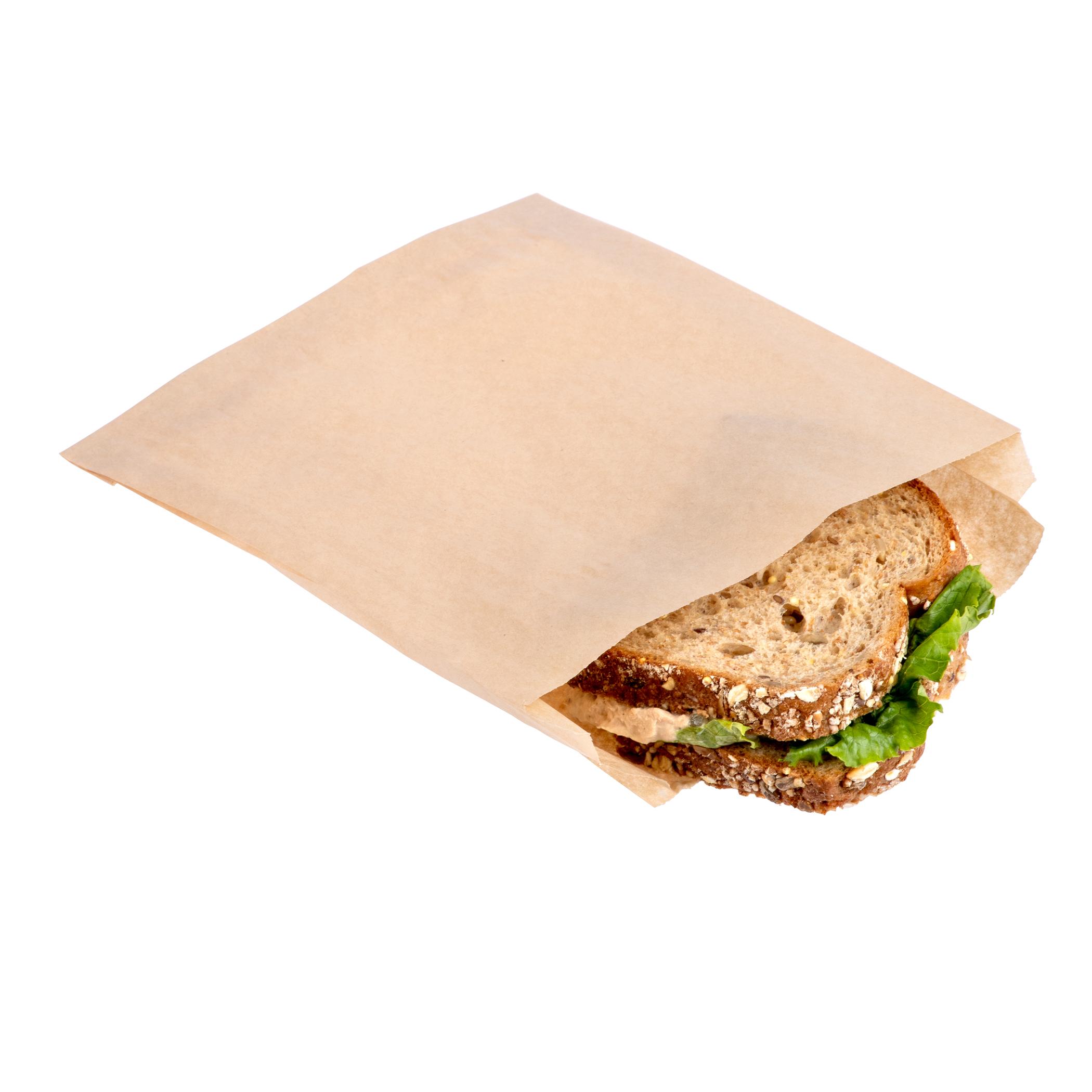 Sandwich Bag 6.5X1X8 IN Paper 25# Natural Plain 2000/Case