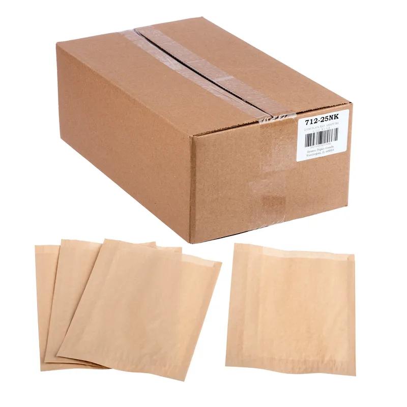 Sandwich Bag 6.5X1X8 IN Paper 25# Natural Plain 2000/Case
