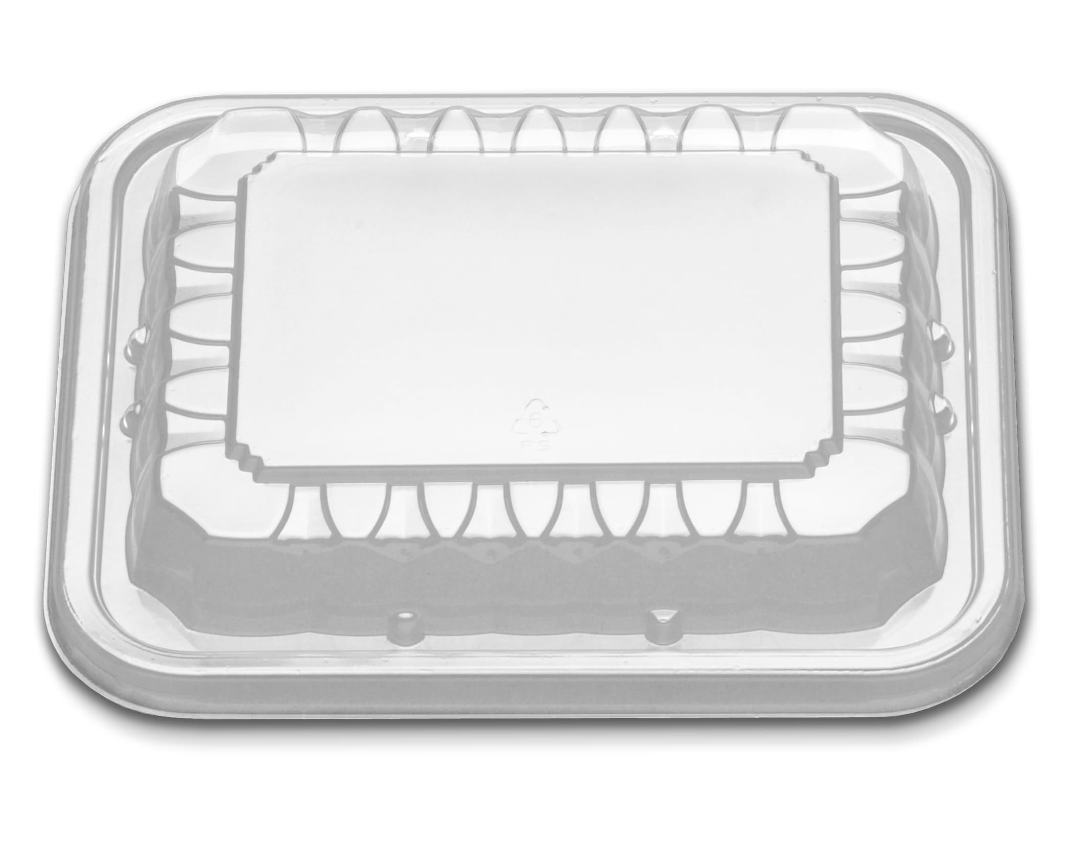 Lid Dome PS Oblong For 24-32 OZ Container 250/Case