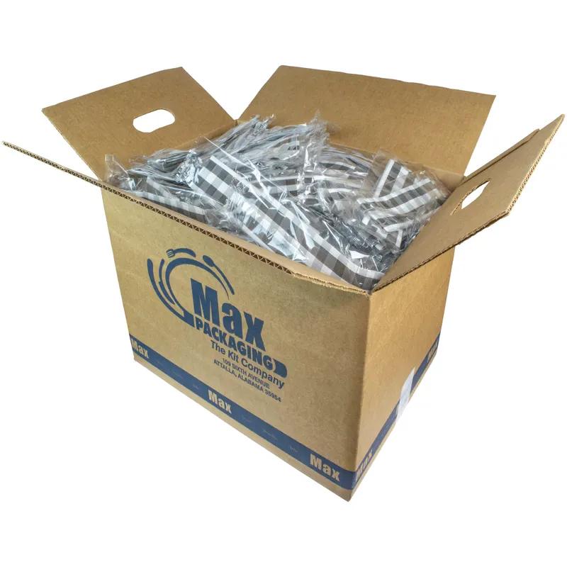 7PC Cutlery Kit PP Black Heavy Duty Individually Wrapped With Napkin,Fork,Knife,Salt & Pepper,Spoon,Toothpick 200/Case