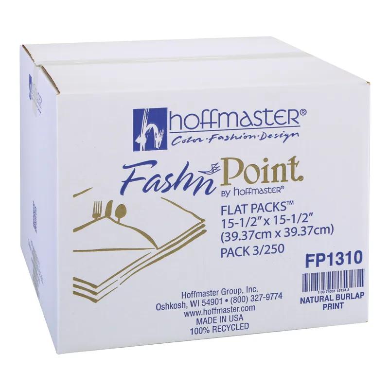 FashNpoint® Dinner Napkins 15.5X15.5 IN Kraft Natural Burlap 750/Case