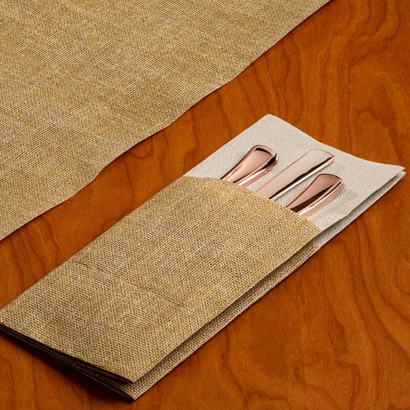 FashNpoint® Dinner Napkins 15.5X15.5 IN Kraft Natural Burlap 750/Case