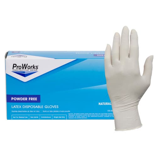 Safety Zone® Gloves XL Natural 5MIL Micro Texture Latex Powder-Free 100 Count/Box 10 Box/Case