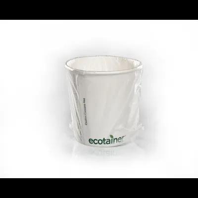 Hot Cup Wrapped 10 OZ Single Wall Poly-Coated Paper Plastic White 1000/Case