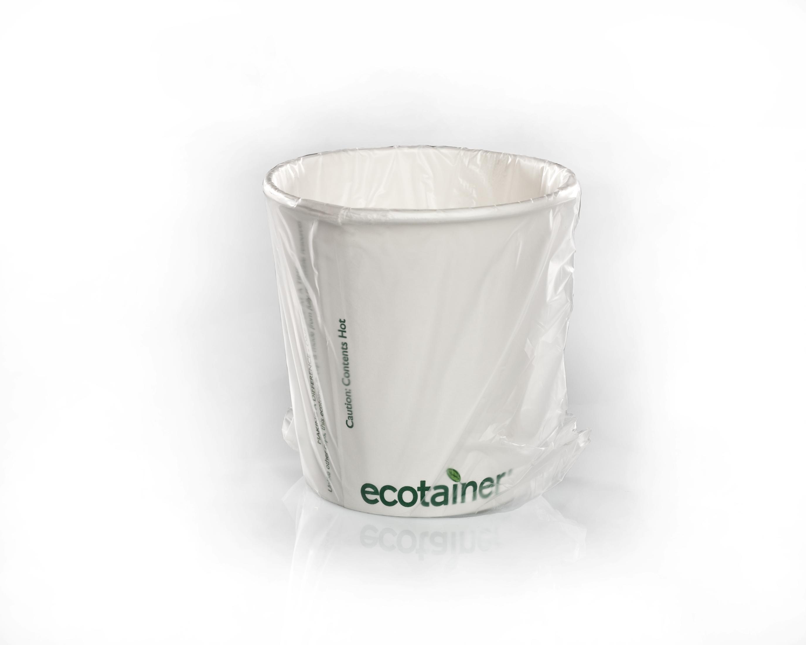 Hot Cup Wrapped 10 OZ Single Wall Poly-Coated Paper Plastic White 1000/Case