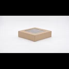 Bakery Box 10X10X2.5 IN Paperboard Kraft With Window 200/Case