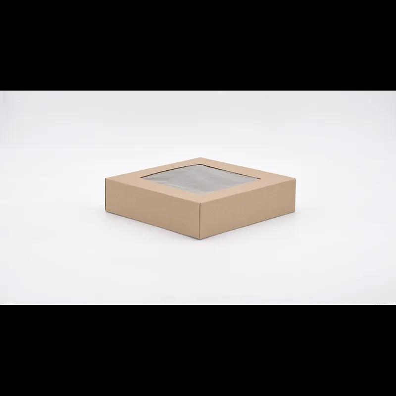 Bakery Box 10X10X2.5 IN Paperboard Kraft With Window 200/Case