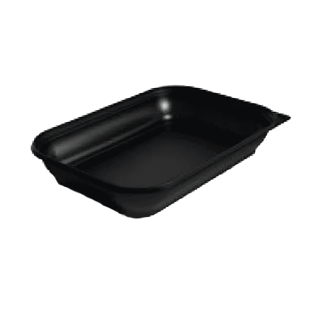 Thermosource Tooling Take-Out Container Base 6X8 IN PP Black Oblong 400/Case