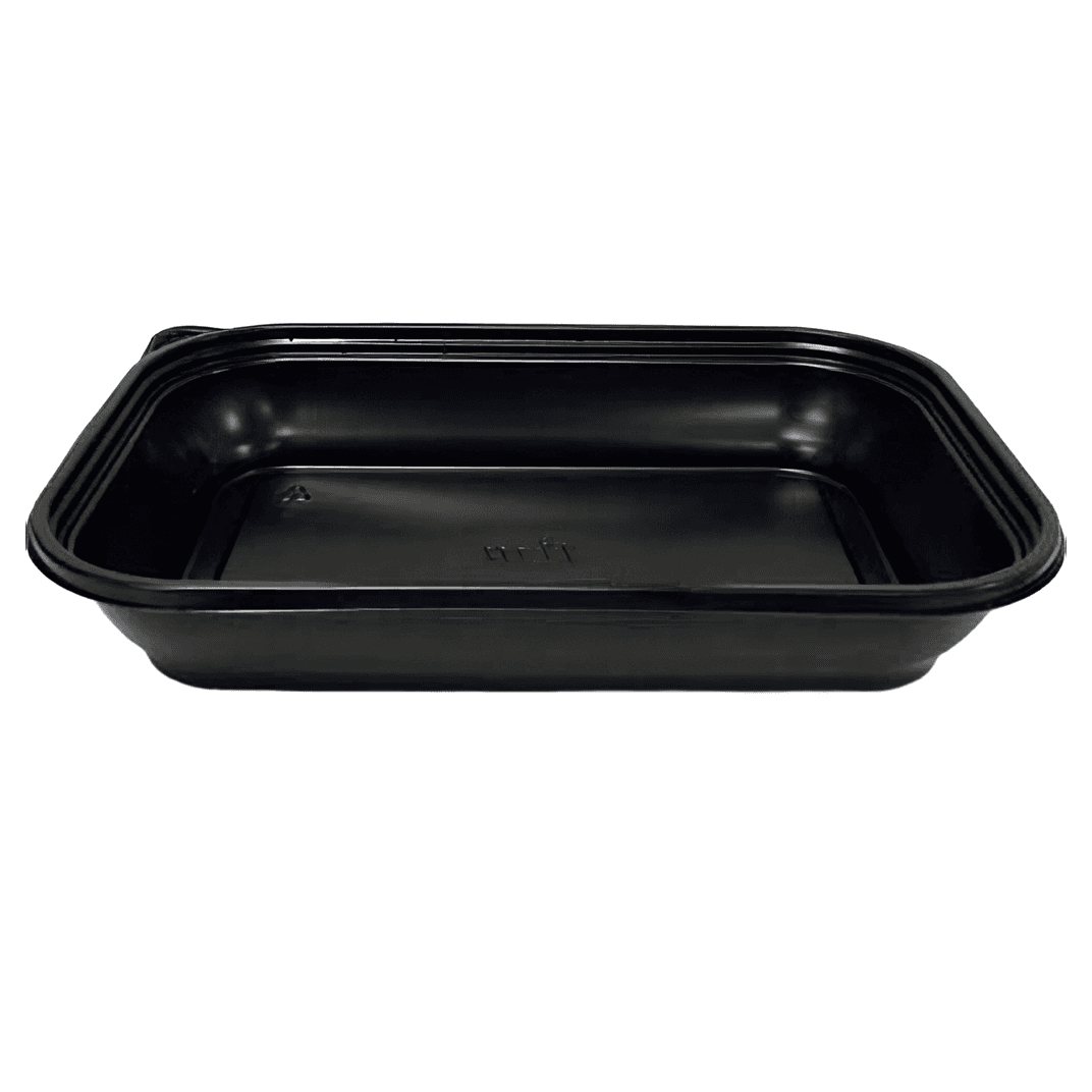 Thermosource Tooling Take-Out Container Base 10X7X1.75 IN PP Black 400/Case