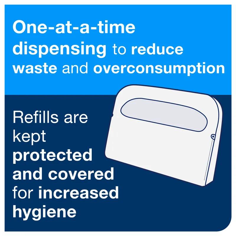 Tork Silhouette® Toilet Seat Cover Dispenser V1 3.125X16X11.5 IN Plastic Smoke 1/2 Fold 1 Count/Pack 12 Packs/Case