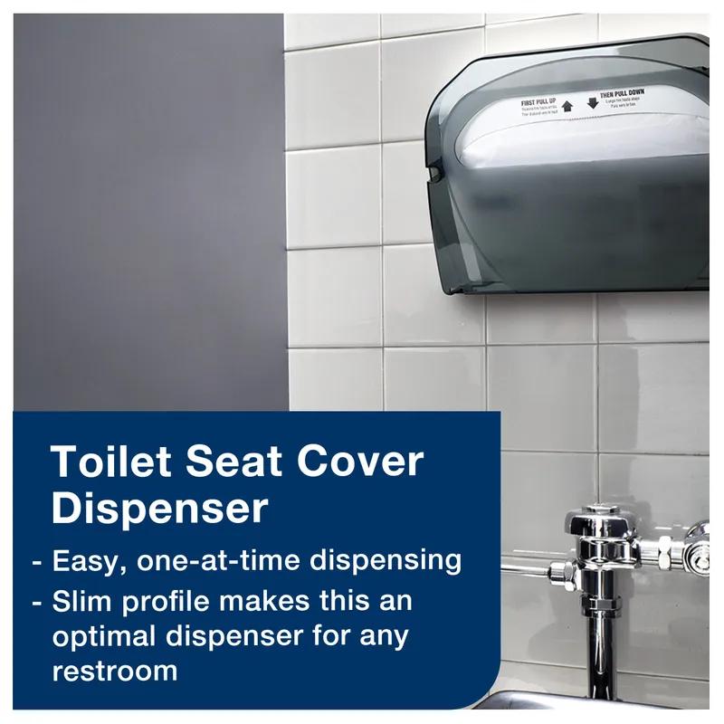 Tork Silhouette® Toilet Seat Cover Dispenser V1 3.125X16X11.5 IN Plastic Smoke 1/2 Fold 1 Count/Pack 12 Packs/Case