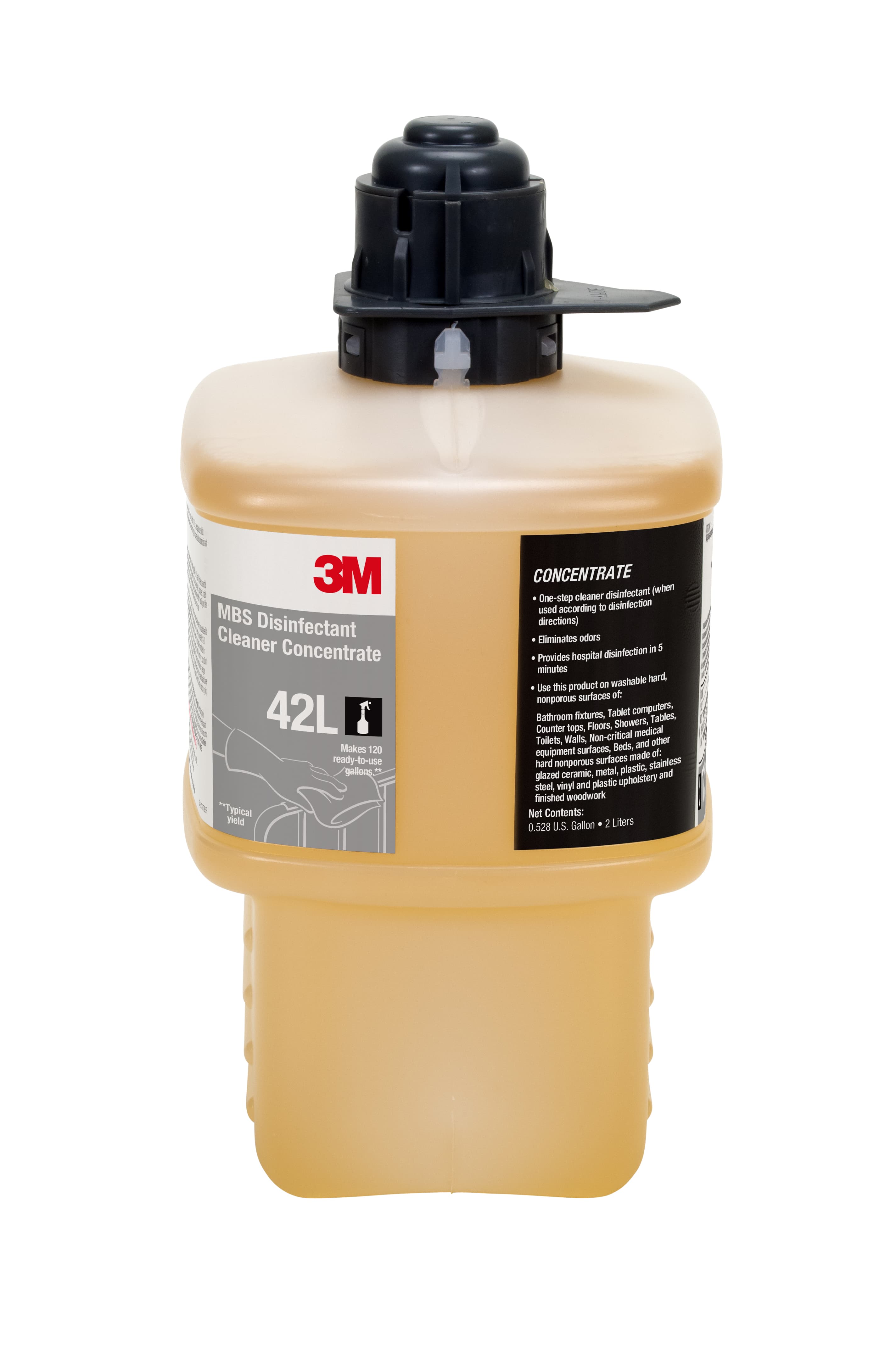 3M™ Twist 'n Fill™ 42L Disinfectant Cleaner 2 L Quat 6/Case