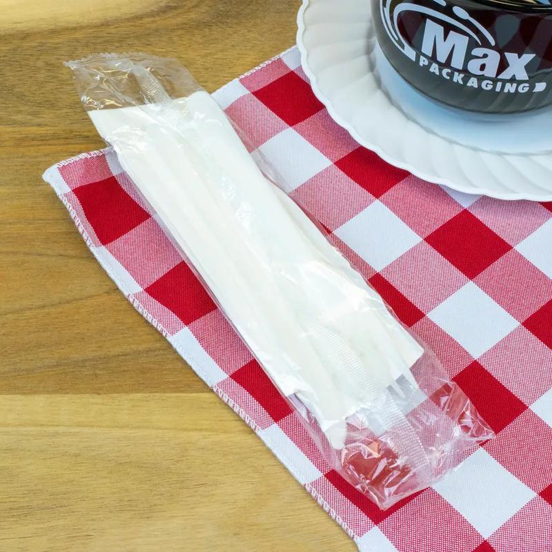 3PC Cutlery Kit PP White Heavy Duty Individually Wrapped With 13X17 Napkin,Fork,Knife 500/Case