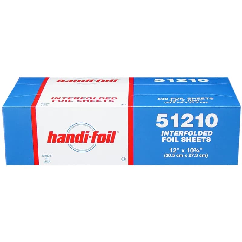 Foil Sheets 12X10 IN Aluminum 500 Sheets/Pack 6 Packs/Case 3000 Count/Case