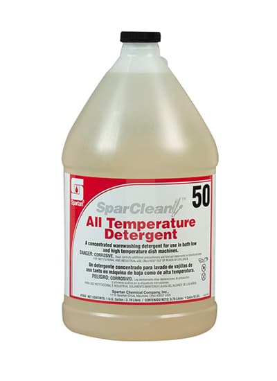 SparClean® 50 Mild Scent Dishmachine Detergent 1 GAL All Temperature Alkaline Liquid All Temperature 1/Gallon