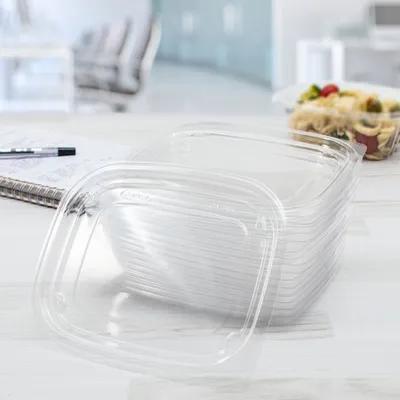 Dart® ClearPac® Lid Flat 5.9X4.9X0.3 IN 1 Compartment OPS Clear For 12 OZ Container Unhinged 63 Count/Pack 16 Packs/Case