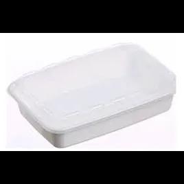 Take-Out Container Base & Lid Combo 28 OZ Plastic White Clear Oblong Vented 150/Case