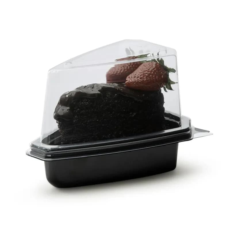 The BOTTLEBOX ® Pie Slice Pie Wedge 6.25X3.95X1.6 IN PET Black Triangle 300/Case