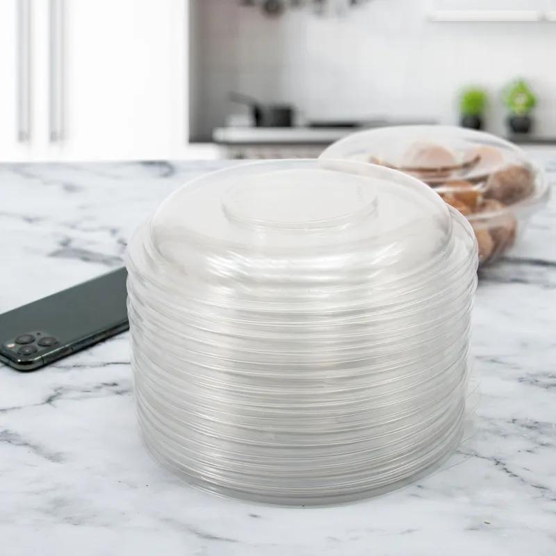 Dart® PresentaBowls® Lid Dome 5.3X1.1 IN 1 Compartment OPS Clear Round For 16 OZ Bowl 63 Count/Pack 8 Packs/Case