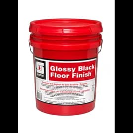 Glossy Black Floor Finish 5 GAL Alkaline RTU Metal Interlock 18% Solids 5/Each