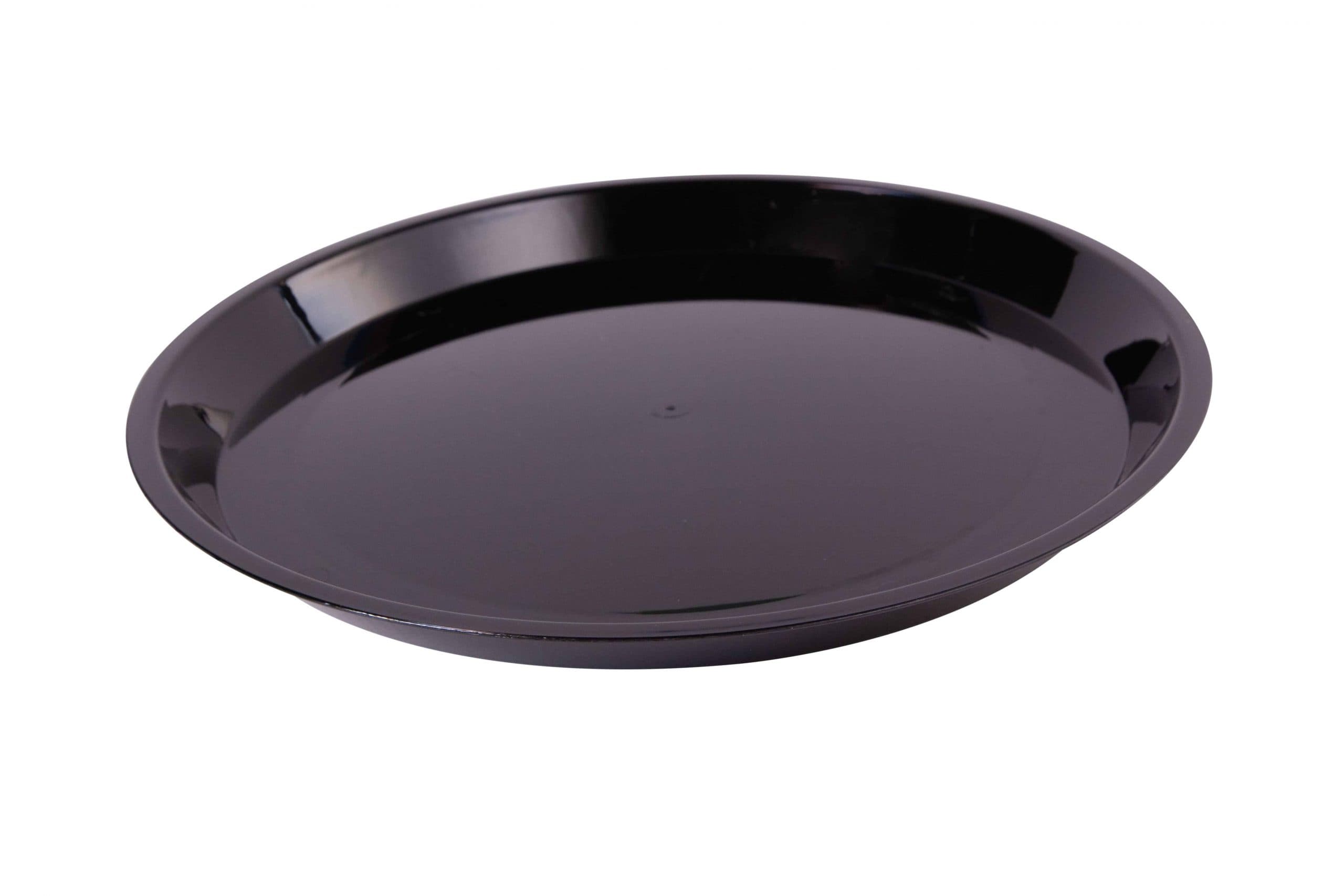 RediServ PartyPak Serving Tray Base 12X1 IN PS Black Round 25/Case