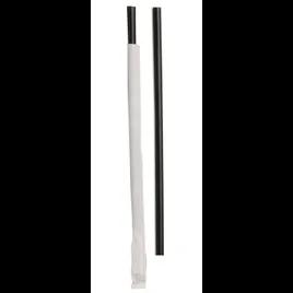Giant Straw 8 IN PP Black Paper Wrapped 7200/Case