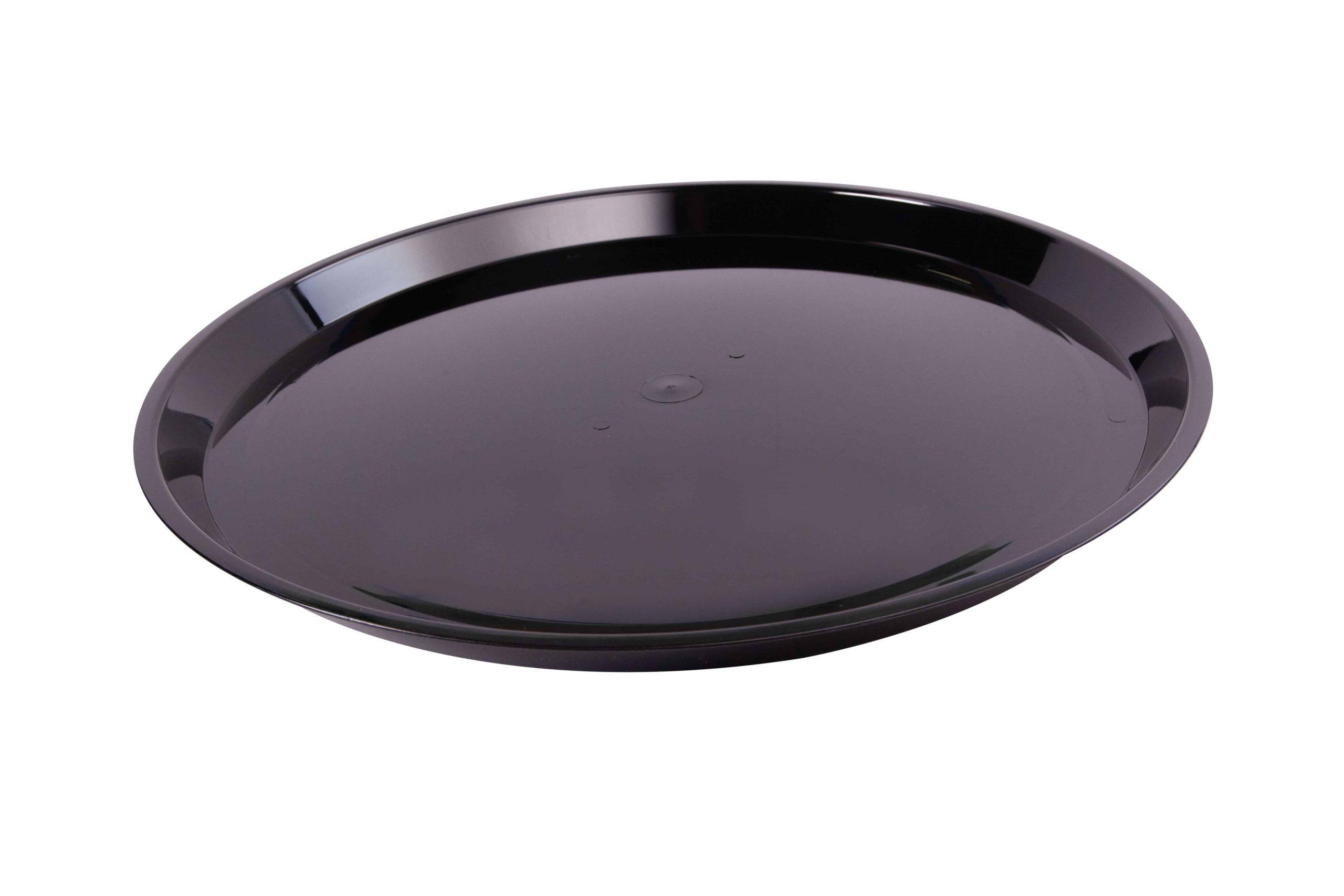 RediServ PartyPak Serving Tray Base 16X1 IN PS Black Round 25/Case