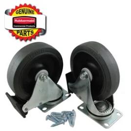 Swivel Plate Caster Kit & Hardware Gray 5 Inch 1/Each