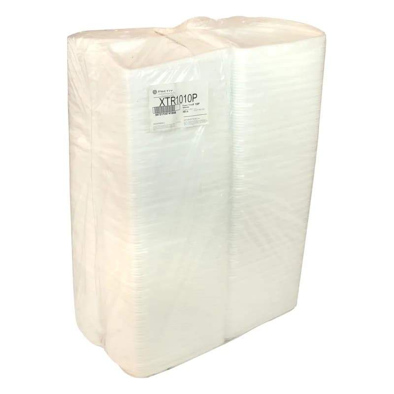 10PX Supermarket Tray 10.875X5.875X1.063 IN Polystyrene Foam White Rectangle 400/Case