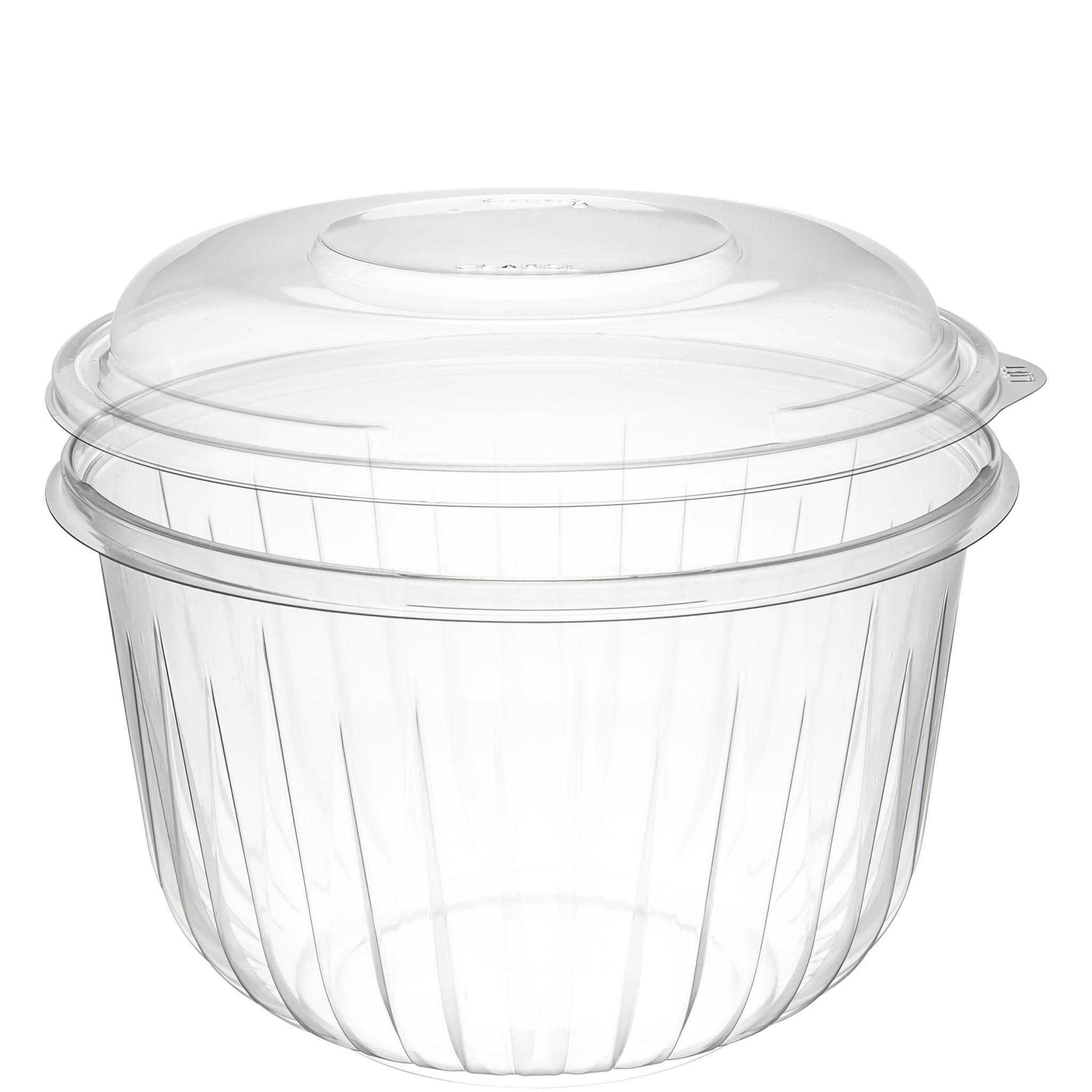 Dart® PresentaBowls® Bowl & Lid Combo With Dome Lid 64 OZ OPS Clear Round Unhinged 126/Case