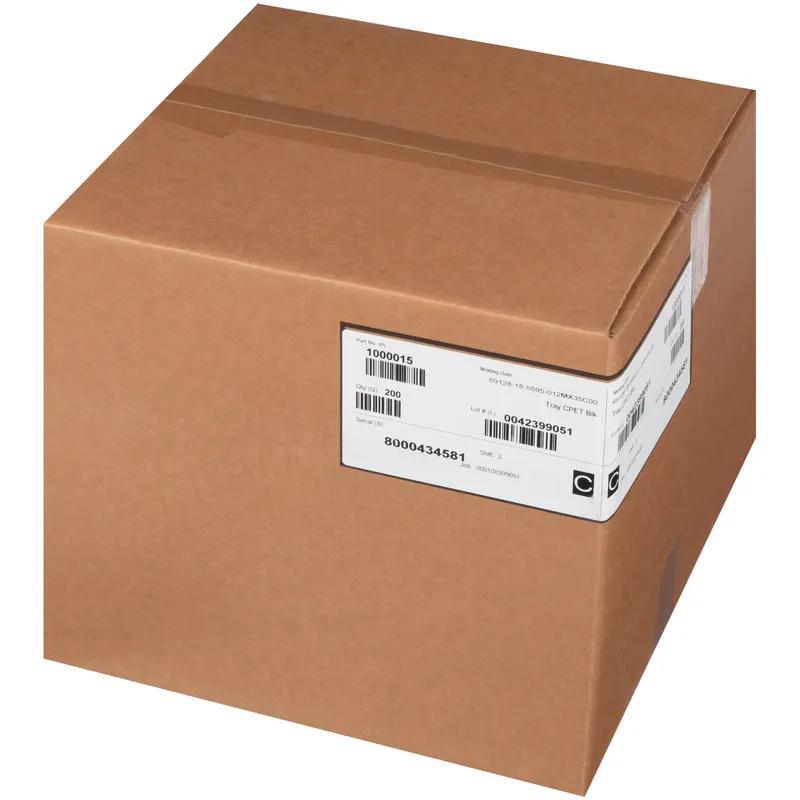 Take-Out Container Base 6.8X12.8X1.82 IN CPET Black Rectangle 200/Case