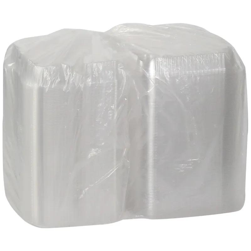 Take-Out Container Hinged Large (LG) 9.2X8.9X2.9 IN 3 Compartment OPS Clear Square 200/Case