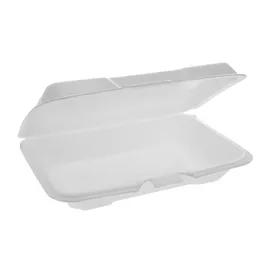 Take-Out Container Hinged With Dome Lid 9.2X6.5X1.3 IN Polystyrene Foam White Rectangle 150/Case