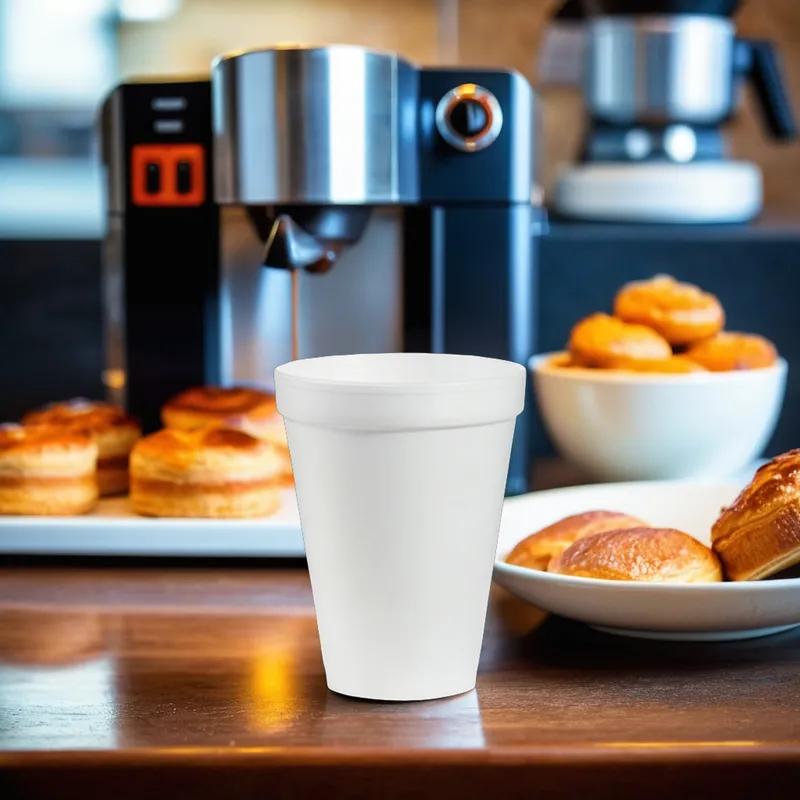 Cup 12 OZ Polystyrene Foam White 1000/Case