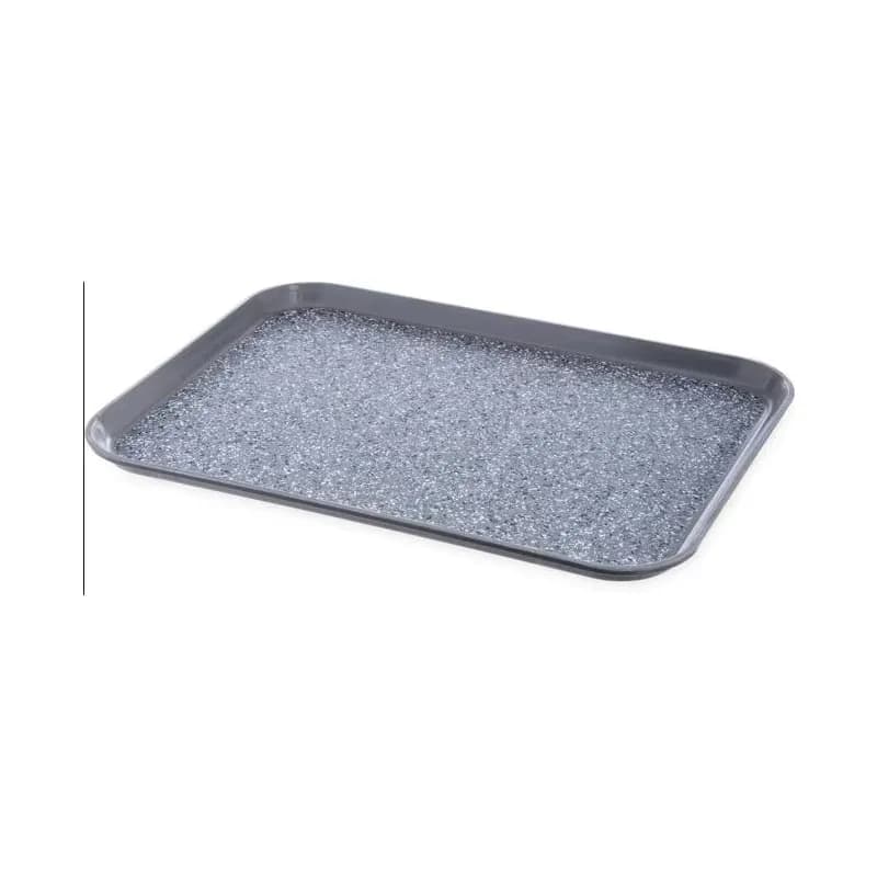 Glasteel™ Cafeteria Tray 15X20 IN Fiberglass Gray Marble Design Non-Skid Dishwasher Safe 12/Case
