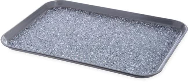 Glasteel™ Cafeteria Tray 15X20 IN Fiberglass Gray Marble Design Non-Skid Dishwasher Safe 12/Case