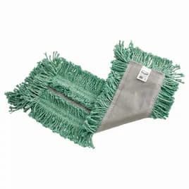 Dust Mop 5X24 IN Green Cotton Synthetic Blend Cut End Disposable Envelope Backing Pretreated 1/Each
