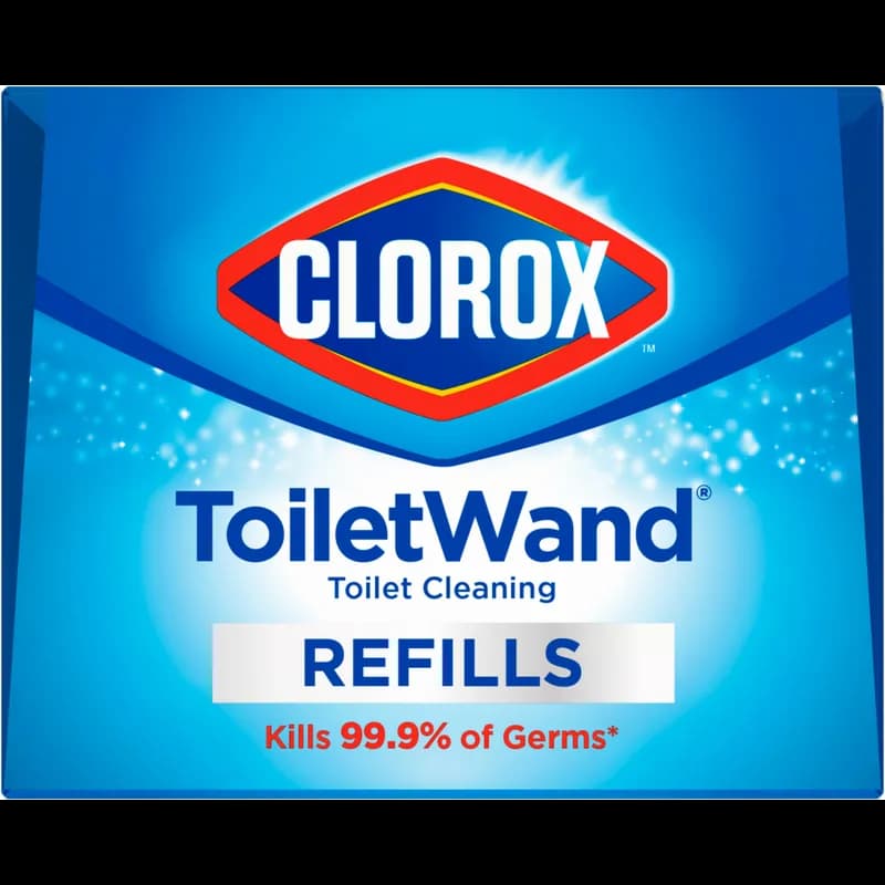 Clorox® ToiletWand Toilet Bowl Cleaner Antibacterial Wand Refill Heads 10 Count/Pack 6 Packs/Case 60 Count/Case