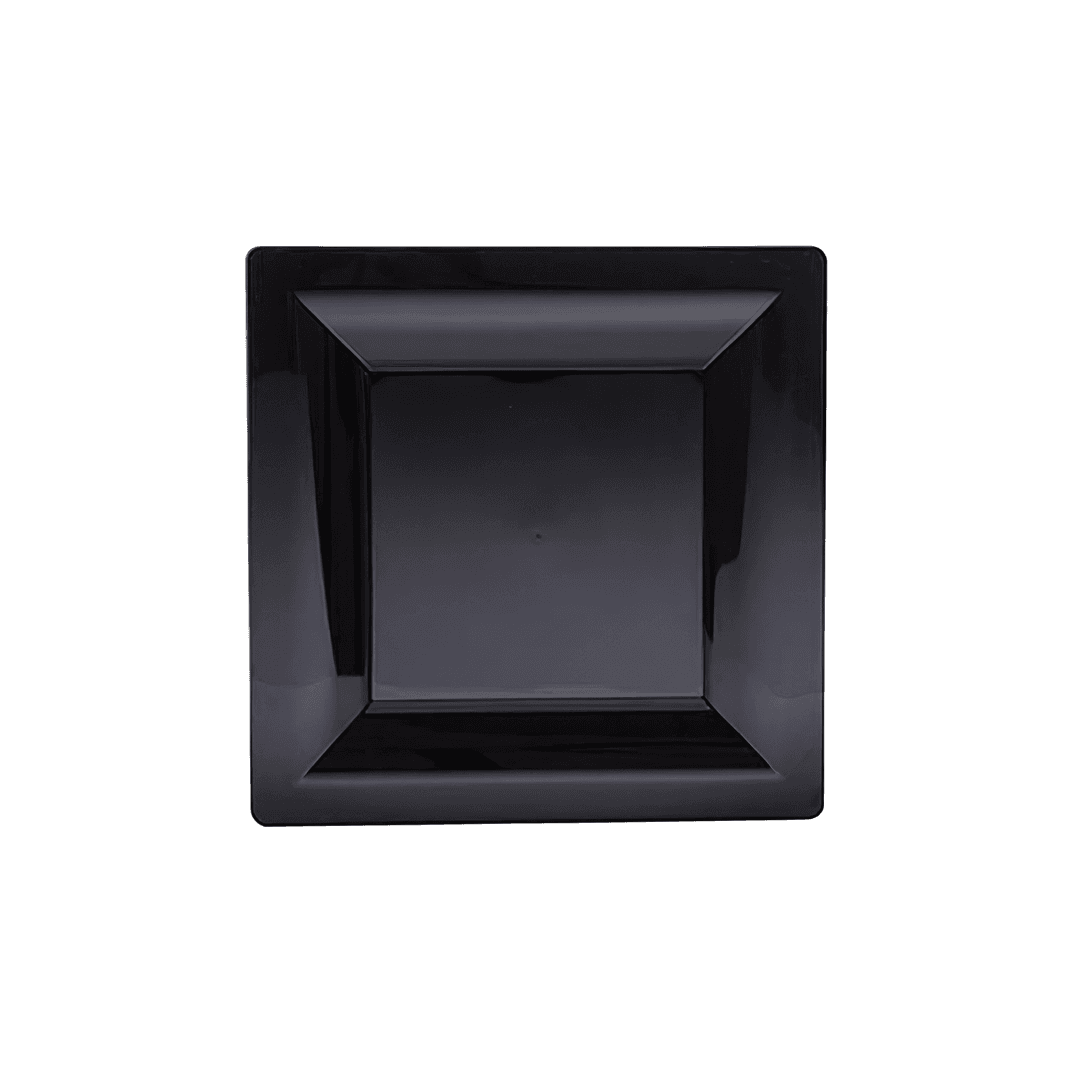 WNA Plate 9.5 IN PS Black Square 120/Case