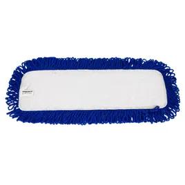 Layflat® Dust Mop 18 IN Gray Blue Microfiber Fringed Velcro 1/Each