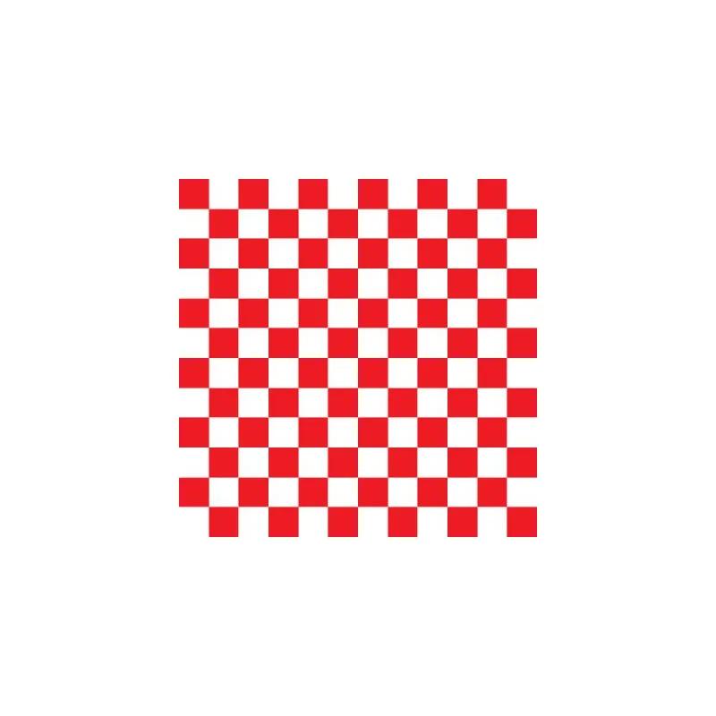 Basket Liner Sheet 12X12 IN Dry Wax Paper Red White Check 2000/Case