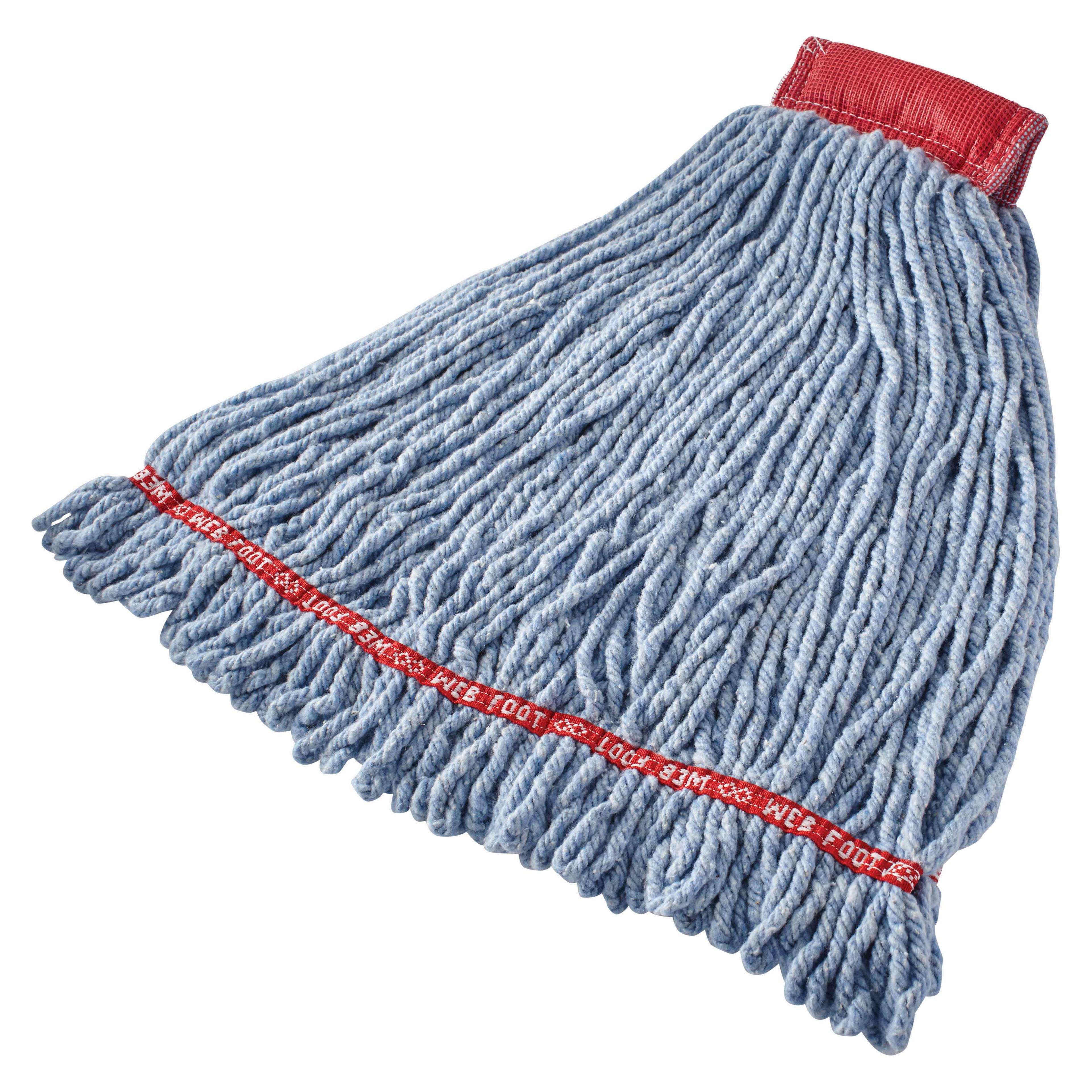 Web Foot® Mop Large (LG) 24 OZ Blue Cotton Synthetic Blend 5IN Headband 1/Each