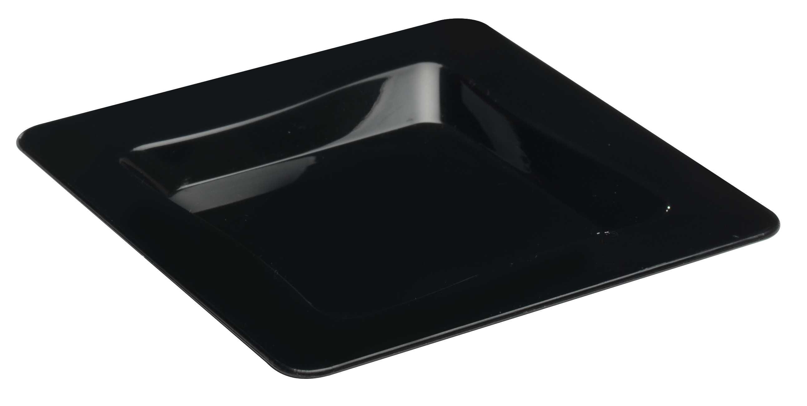 Tiny Temptations Serving Tray 3X3 IN Plastic Black Square 200/Case