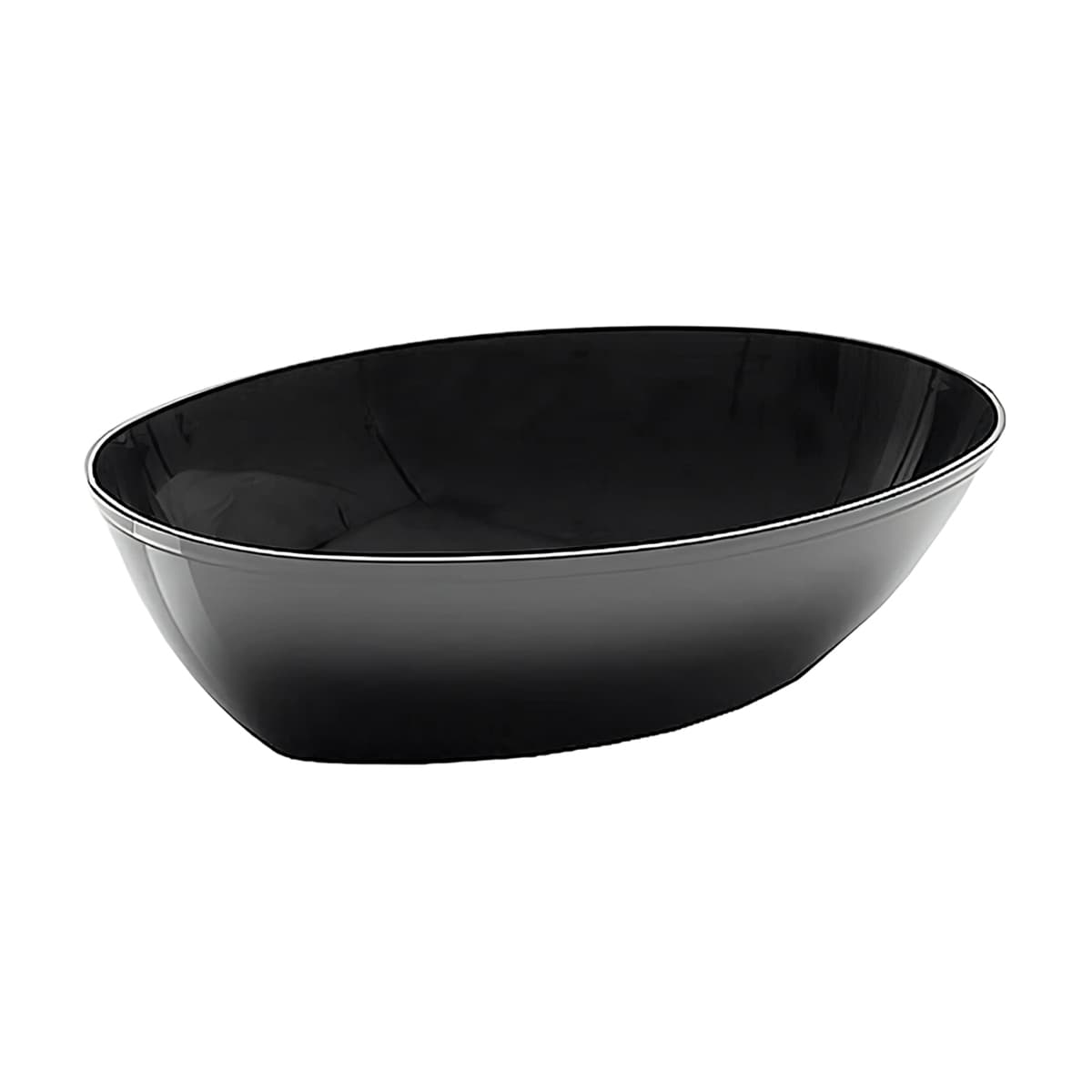 WNA CaterLine® Luau Bowl 64 OZ PS Black Oval 50/Case